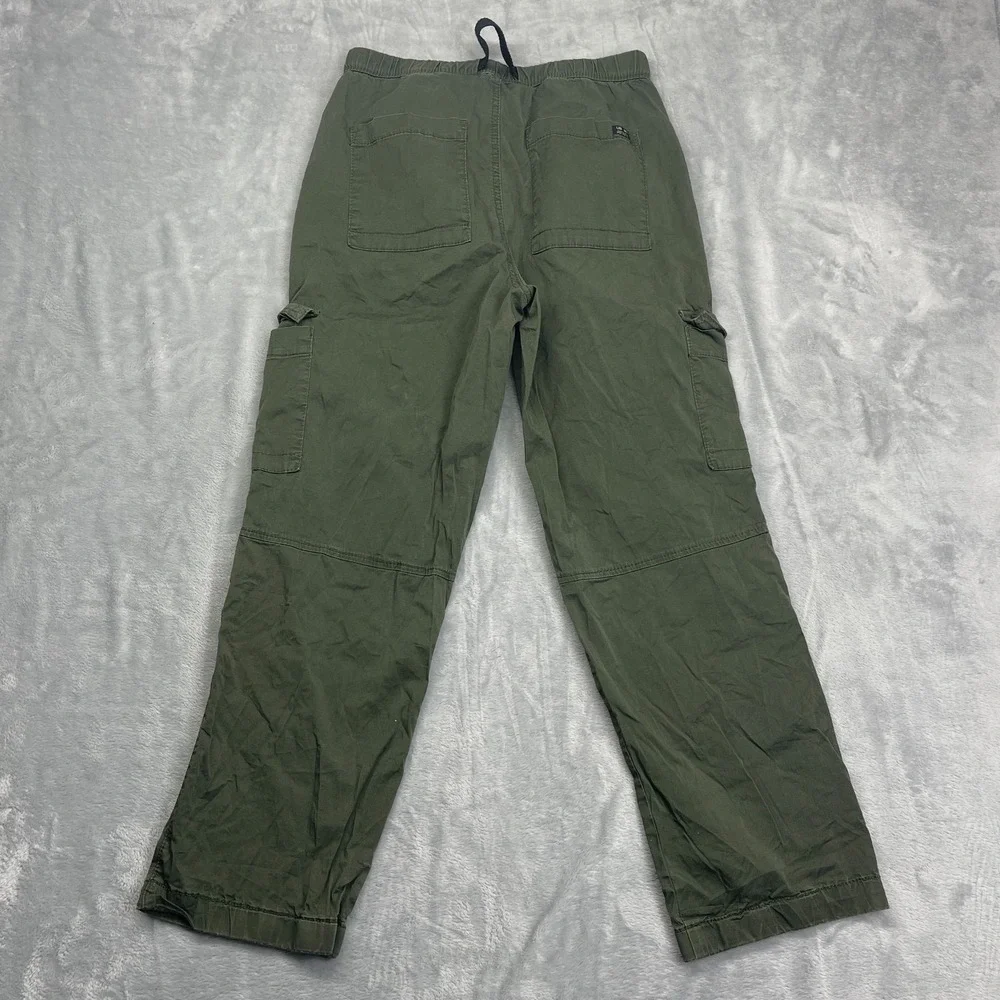 Unionbay Cargo Pants Women 9 (28x27) Dark Green Workwear Adjustable Buckle Waist